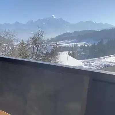 Studio lumineux avec vue sur le Mont Blanc