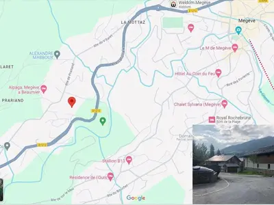 a map of the trekking route in srinagar with mountains in the background at Spacieux appartement pour familles près du centre avec parking - FR-1-569-85 in Megève