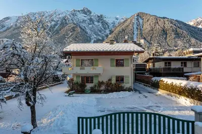 a couple of bunk beds in a room at Edelweiss 2 Apartment in Chamonix-Mont-Blanc