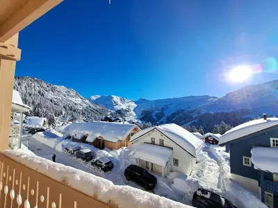 a winter view of a town with snow covered buildings at Les Chalets de Flaine Hameau - maeva Home - Chalet 4 Pièces 8 Personnes - Sélection MAE-3386 in Flaine