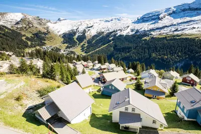 an aerial view of a village in the mountains at Résidence Le Château de Crans - maeva Home - Studio 4 personnes - Confort MAE-4250 in Flaine