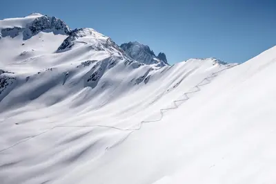 a snow covered mountain with a steep slope at Chalet Altura- 5 Bedrooms - Jacuzzi and Sauna - By Cozee Rentals in Chamonix-Mont-Blanc