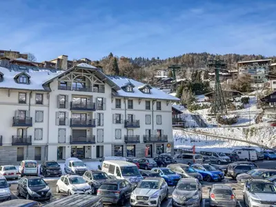 a group of chairs and tables on a patio at Appartement 3 pièces, 4 pers, proche centre et télécabine, WiFi - FR-1-663-51 in Saint-Gervais-les-Bains