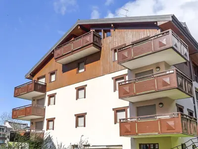a building with balconies on the side of it at Apartment L'Espace Montagne-16 by Interhome in Chamonix-Mont-Blanc