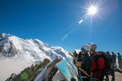a group of people standing on top of a mountain at Le Beaulieu - Happy Rentals in Chamonix-Mont-Blanc