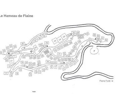 a plan of a rancher site plan at Studio lumineux avec balcon - Flaine - FR-1-425-160 in Flaine