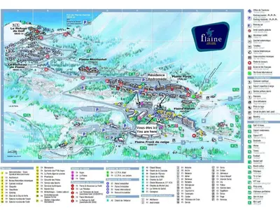 a map of a ski resort at Studio rénové à Flaine - 4 pers. proche des pistes - FR-1-425-178 in Flaine