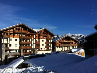 an aerial view of a village in the mountains at Appartement spacieux 3 pièces avec Wi-Fi, 7 personnes, Morillon 1000, près des pistes - FR-1-815-80 in Morillon