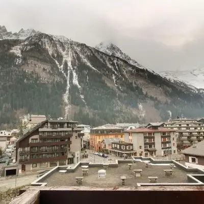L'Aiguille - Center of Chamonix - View Mont-Blanc